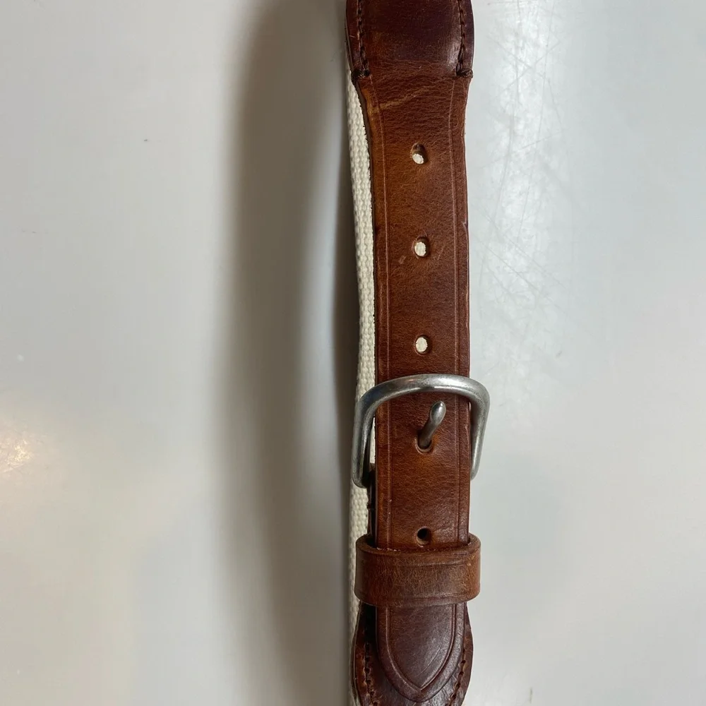 J Crew CrewCuts Canvas & Leather Belt Lobsters Navy Red Nautical Small Boy’s